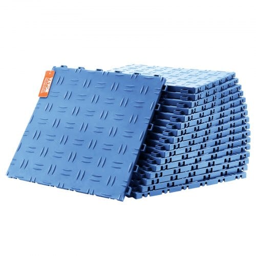 Mophorn - Vevor Garagen-bodenbeschläge, 305 X 305 X 13,4 Mm, 25er-set Industrieboden, Rutschfeste Doppelseitige Struktur-garagenboden, Für Garagen, Keller, Reparaturwerkstätten, Blau