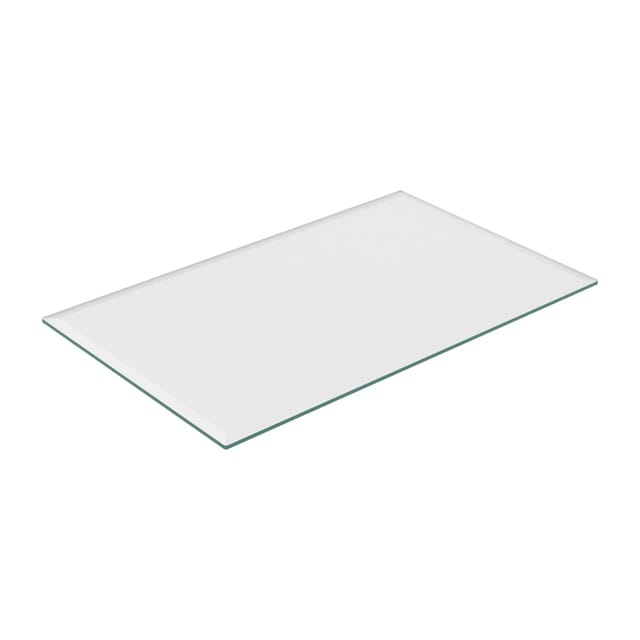 Glasplatte, 100x62 cm, 8mm dick, gehärtetes esg, eckige Glasscheibe für Tisch, Kamin, Tischplatte, transparent - Relaxdays