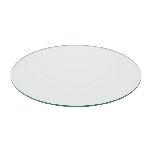 Relaxdays Glasplatte, Ø 60 cm, 8 mm dick, gehärtetes ESG, runde Glasscheibe für Tisch & Kamin, Tischplatte, transparent