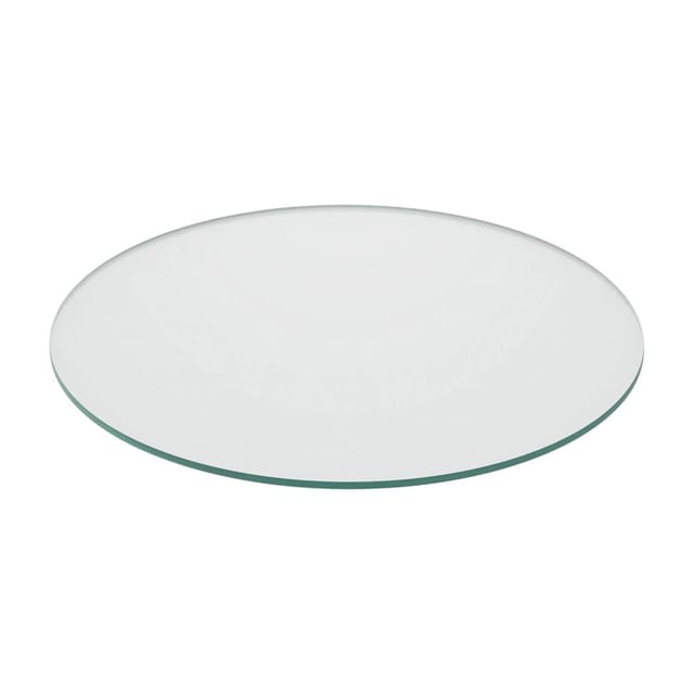 Glasplatte, ø 50 cm, 8 mm dick, gehärtetes esg, runde Glasscheibe für Tisch & Kamin, Tischplatte, transparent - Relaxdays