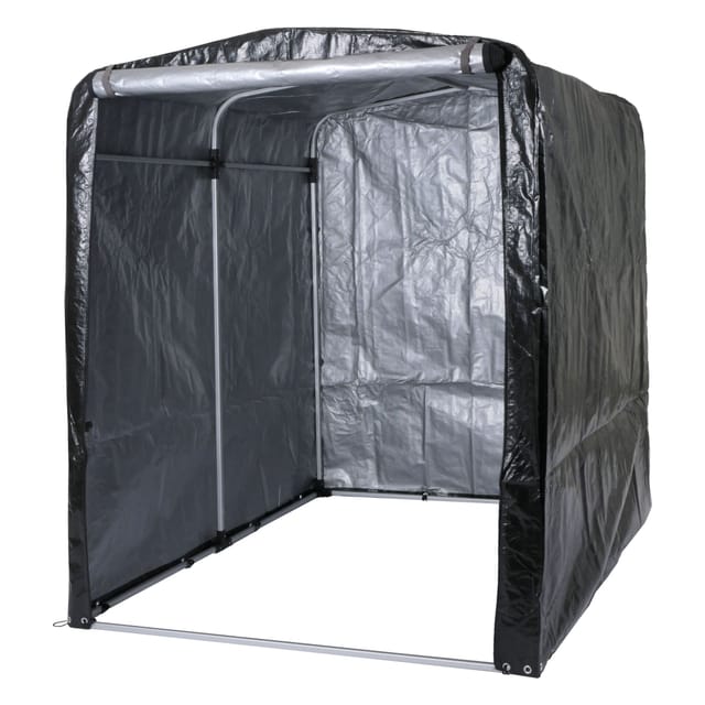 Fahrradgarage HHG 449, Foliengarage Aufbewahrungsgarage Garagenzelt, Alu UV-Schutz wasserfest, 201x157x201cm anthrazit