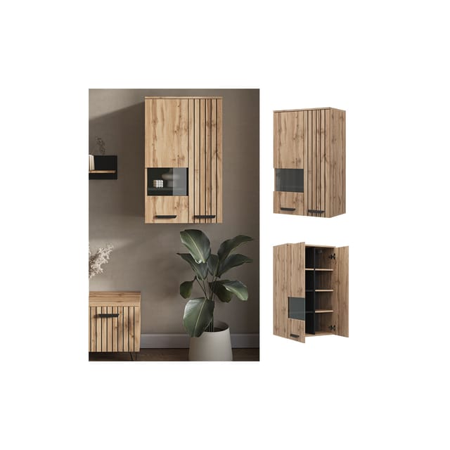 Hängeschrank Amber, Braun, 60.2 cm mit 2 Türen Vicco