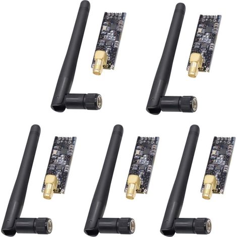 Nrf24l01 + Pa + Lna Hf-funktransceiver-modul Mit Sma-antenne 2,4 Ghz 1100 M Kompatibel Mit Arduino (5 Stück)