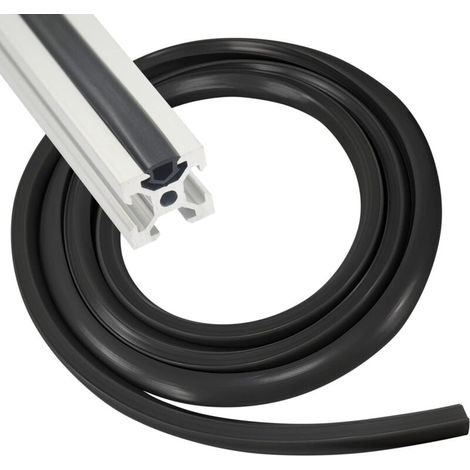 Kantenband Für Aluminiumprofile Der Serie 30x30-8 Mm, Flexibler Pvc-schutzdichtungsstreifen, Staubdichtes Kantenband (schwarz, 10 M Schlitz)