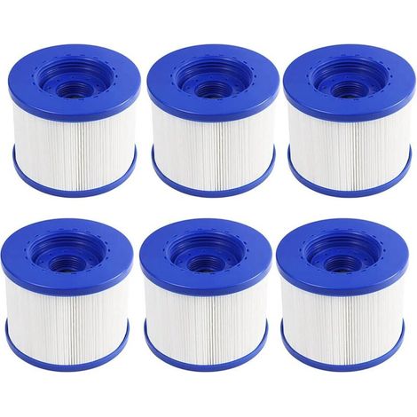 Schwimmbadfilter 6er-pack Ersatzfilter, 104 Mm Filterkartusche, Für Clever Spa, Aquaparx, Aqua Spa, Costway, All Seasons, Goplus, Wido Und Andere…