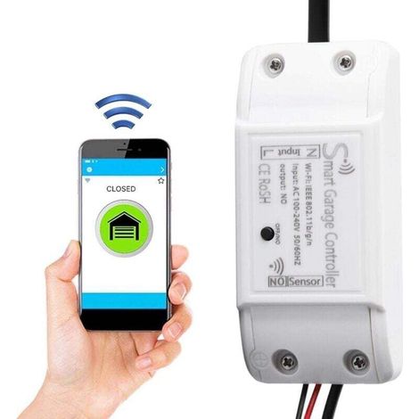 Wlan-fähiger Garagentoröffner – Kompatibel Mit Alexa Und Google Home – Automatische Induktion – Mobile App – Abs-material