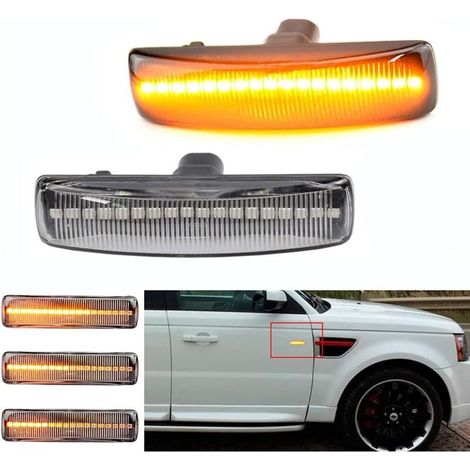 Set Mit 2 Dynamischen Led-seitenblinkern Für Land Rover Range Rover Sport Discovery Lr3 Lr4 Freelander Lr2 (weiß)