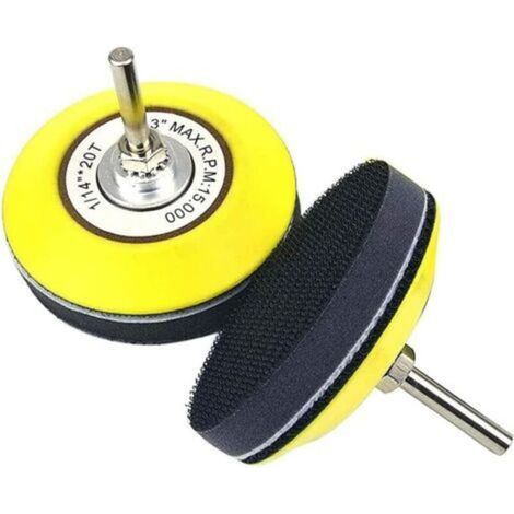 2 Stück 75-mm-schleifscheiben/polierscheiben Mit Daumenaufnahme, Klettverschluss, Selbstklebende Schleifplatten Für Bohrmaschine Und Winkelschleifer