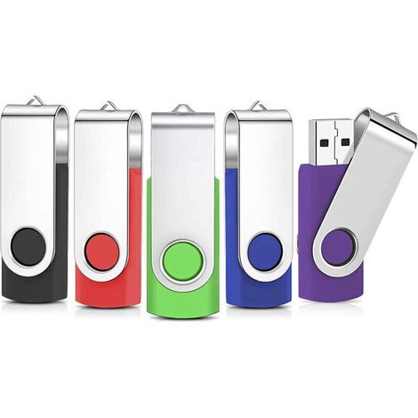 5er-pack 32-gb-usb-sticks, Drehbare Speichersticks, Usb-schlüsselanhänger, U-disks