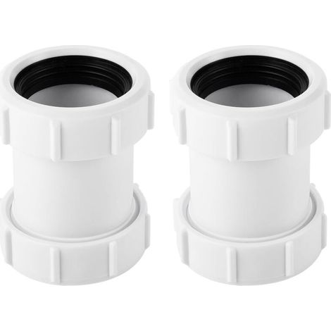 Ein Set Aus Zwei Geraden 40-mm-pvc-fittings Zum Anschluss Eines 1,27-cm-badewannenabflussrohrs