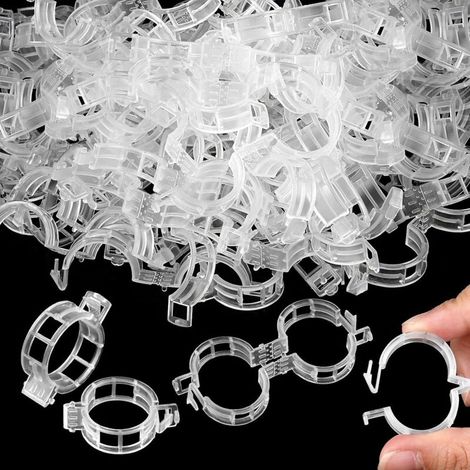 Wiederverwendbare Tomatenclips, Robuste Tomatenclips Und Pflanzenhalter, Pflanzenclips, Packung Mit 500 Extra Starken, Breiten Clips