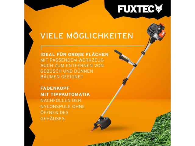 Benzin Motorsense FX-4MS131 mit 31 cc, 2in1 Multitool, Profi-Tragegurt und leisem 4-takt Motor - Fuxtec