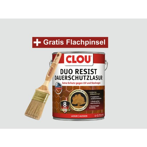 Clou Duo Resist Dauerschutzlasur 5,0 Ltr. Anthrazitgrau