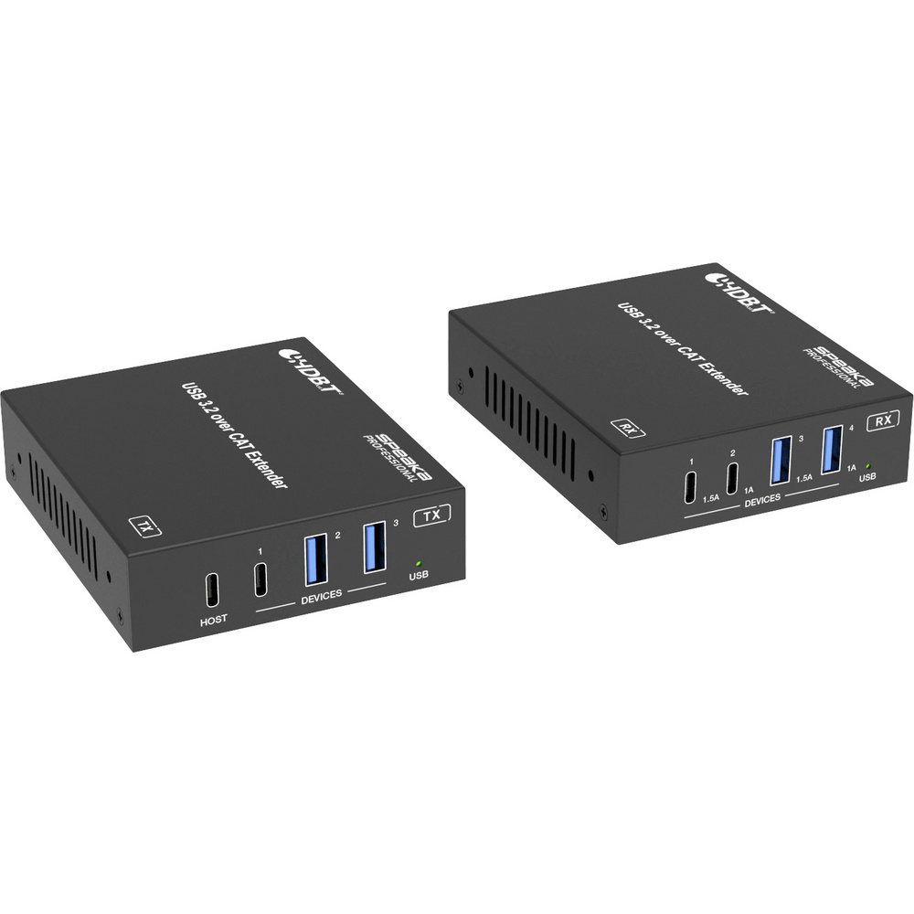 Speaka Professional Sp-usbe-820 7+1 Port Kvm-extender Über Pc Steuerbar Schwarz