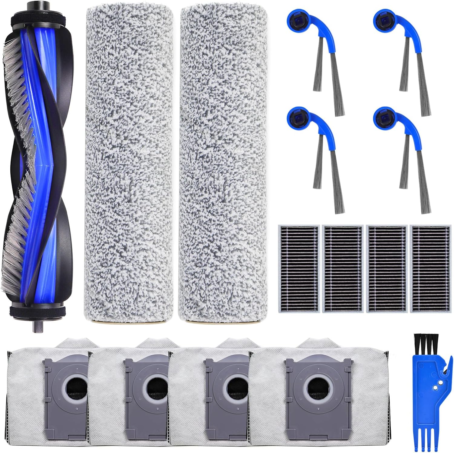 Ersatzteile Für Den Ecovacs Deebot T80 Omni Saugroboter: 1 Hauptbürste, 4 Filter, 4 Seitenbürsten, 2 Bürstenwalzen, 4 Staubbeutel