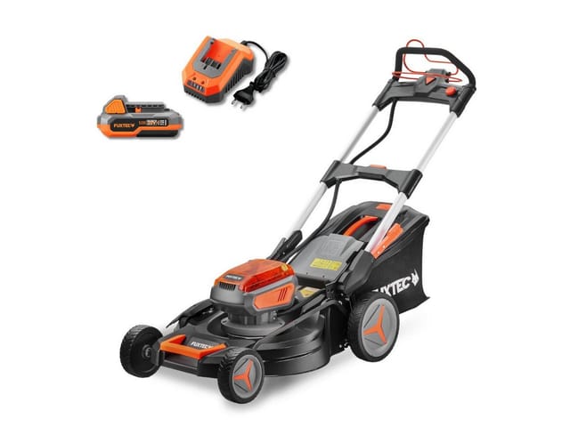 40V Akku Rasenmäher FX-E2RM51 mit 2x20V Akku 4Ah und Ladegerät – 51cm Schnittbreite - Fuxtec