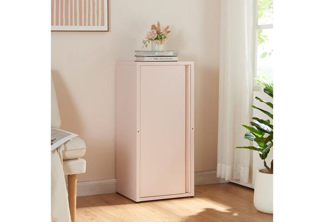 Metallschrank Burlöv Stahl Rosa [en.casa]