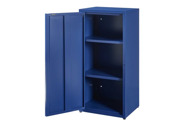 Metallschrank Burlöv Stahl Blau [en.casa]