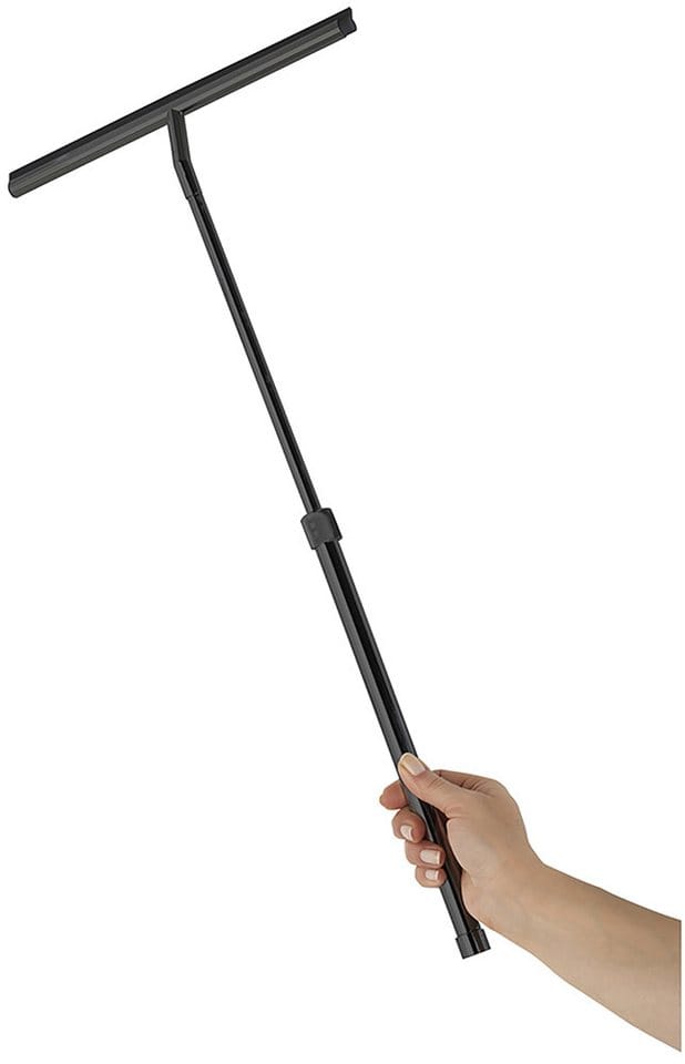Teleskop Badezimmerwischer Schwarz - Schwarz - Wenko