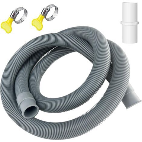 Houhence – 1,5 M Flexibler Ablaufschlauch – 20 Mm Durchmesser – Eva + Pe-materialien – Schlauchschellen Inklusive – Für Waschmaschinen Und Geschirrspüler