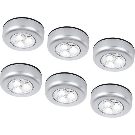 Klvgtifs Pu – 6er-pack Batteriebetriebene, Kabellose Led-nachtlichter Mit Klebekontakt, Die Sich Durch Einfaches Drücken Anbringen Lassen. Ideal Für Schränke, Regale, Werkbänke Oder Waschküchen. Kabel