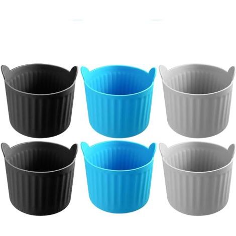 Houhence – Silikonform Für Heißluftfritteuse – 6er-set – Hitzebeständig – Bpa-frei – Multifunktionales Küchenzubehör