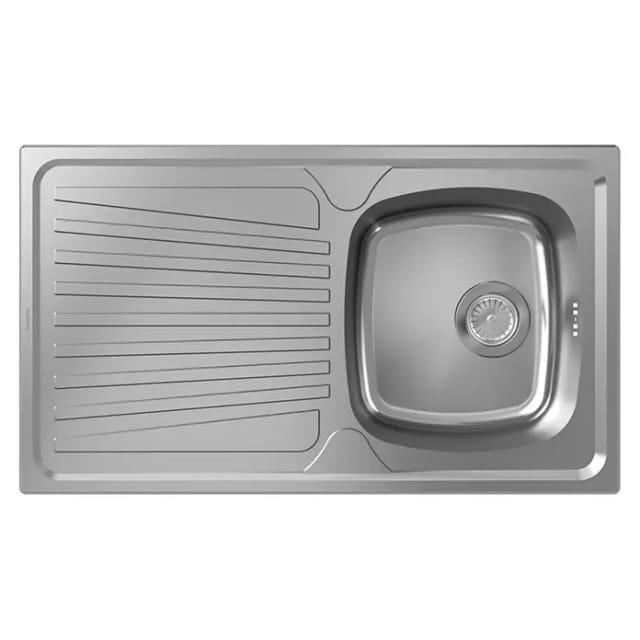 hansgrohe S21 Einbauspüle 342, Edelstahl, mit Abtropffläche,