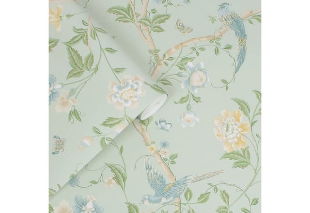 Laura Ashley Summer Palace Vliestapete Grun 10mx52cm
