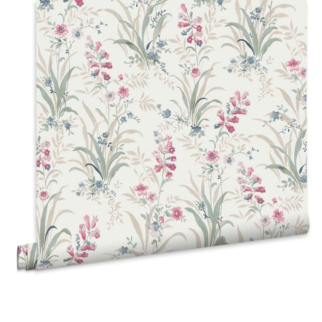 Laura Ashley - Mosedale Posy Vliestapete Naturel 10mx52cm