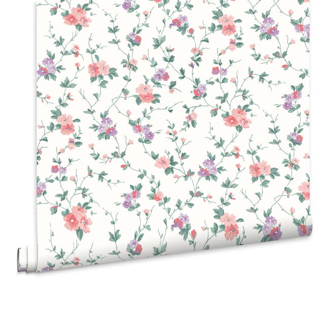 Laura Ashley Priory Vliestapete Rosa 10mx52cm