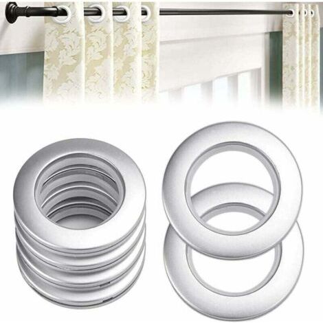 Packung Mit 50 Edelstahl-gardinenringen, 40 Mm – Mattsilber – Nano-ringe Für Leichtgängigen Und Geräuschlosen Betrieb – 50 Stück