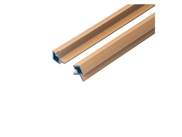 HOME DELUXE WPC Eckprofil SANO – Teak, 4 Stück Abschlussprofil für Fassadenverkleidung außen wpc eckprofil, wpc fassadenverkleidung, wpc