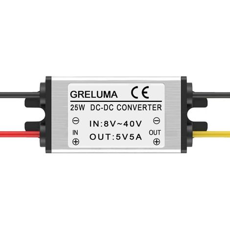 1 Stück Dc 12v/24v Auf 5v 5a Abwärts-spannungswandler (8-40v Eingänge), 25w Leistungsreglermodul Spannungsreduzierer Für Auto, Lkw, Boot, Solaranlage