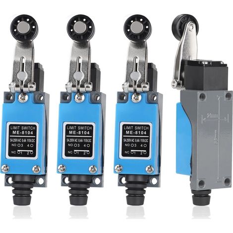 4 Stück Me-8104 Momentan-endschalter, Rollenhebel-endschalter, 5 A 250 V Ac Nc/no-fahrschalter Für Cnc-fräsen, Laser- Und Plasmafräsen