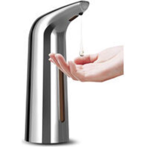 400 Ml Silberner Automatischer Infrarot-seifenspender Mit Berührungsloser Bedienung Für Geschirrspülmittel, Flüssigseife, Lotion, Gel Und Shampoo