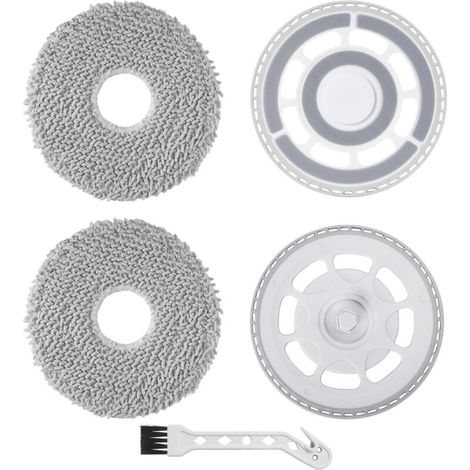 Wischmopp-set Mit Ersatzhalter Für Roborock Saros 20 / Saros 10r / Qrevo S5v / Qrevo Curv / Qrevo Curv S5x / Qrevo Edge / Edge S5a Staubsauger, 2 Ersatzhalter, 2 Feuchtmopp-pads