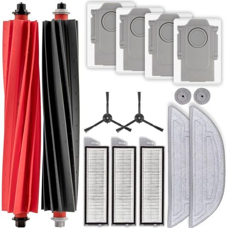 (15-teiliges) Zubehörset Für Den Roborock S8 Maxv Ultra/s8 Max Ultra, Bestehend Aus 2 Bürsten, 2 Seitenbürsten, 3 Hepa-filtern, 4 Staubbeuteln Und 2 Großen + 2 Kleinen Wischpads.