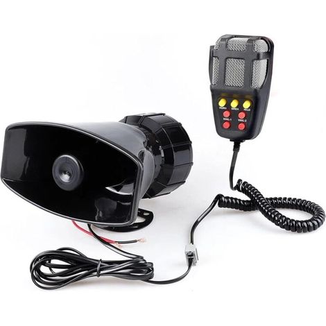 100-w-megaphon-alarmhorn – 12-v-gleichstromversorgung – 125 Db Schalldruckpegel – Abs-kunststoffgehäuse – Für 12-v-fahrzeuge