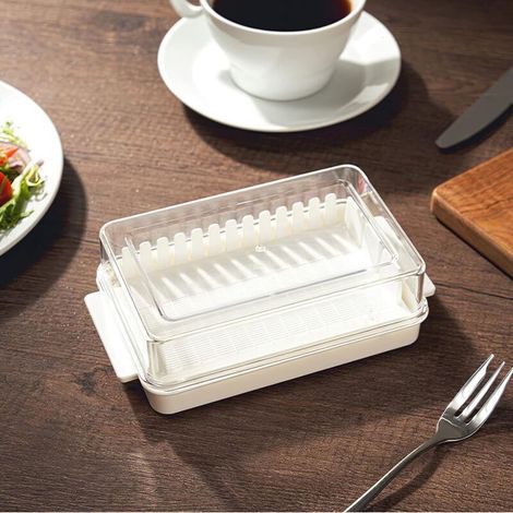 Butteraufbewahrungsbox Mit Luftdichtem Deckel – Versiegelter Kunststoffbehälter Für Den Kühlschrank – Käseschale, 17 X 9,5 X