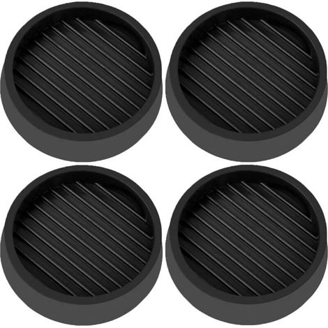 Lot Von 4 Runden Patin-anti-dérapants Und Kautschuk Für Möbel, Sonnenschutz Für Tische, Canapés, Tische Und Chaiselongues, 7,5 Cm, Schwarz