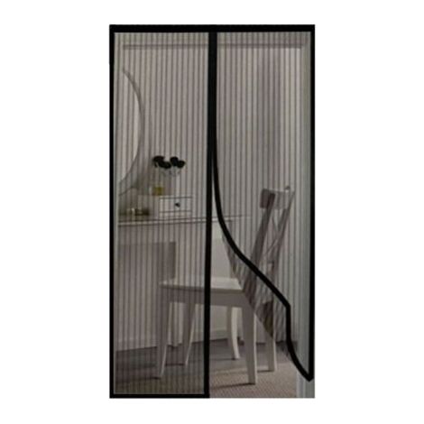 Magnetisches Fliegengitter 100 X 210 Cm – Insektenschutz – Werkzeuglose Montage – Schwarz