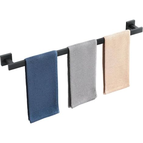 Handtuchhalter Für Badezimmer, 80 Cm Lang, Aus Edelstahl Sus304, Wandmontage, Für Küche Oder Dusche, Schwarz