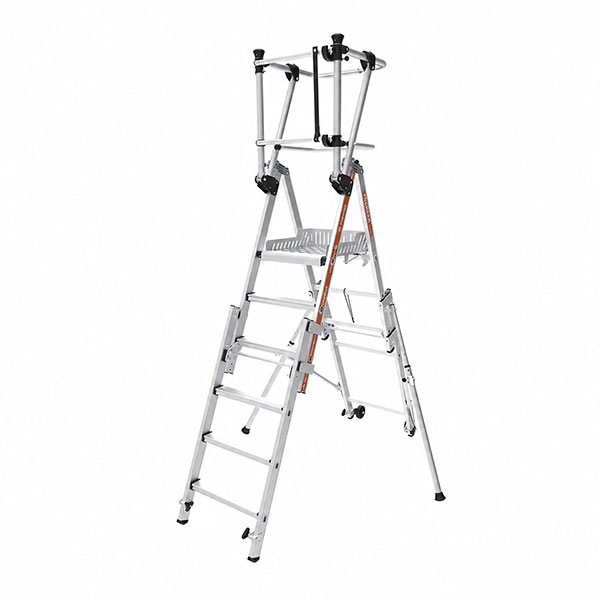 Teleskopische Stehleiter 3 Bis 6 Stufen - Max. Arbeitshöhe 3.39m - 2274360