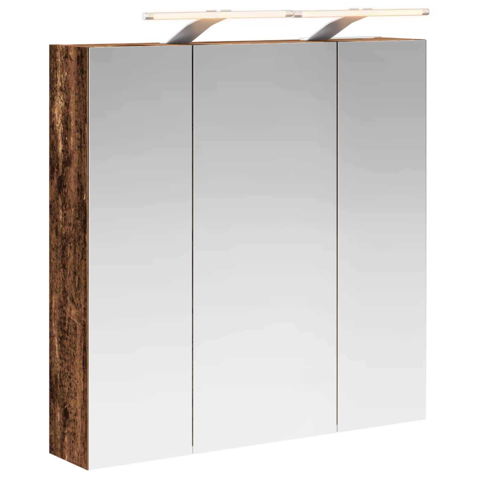 Badezimmerspiegelschrank Altholz 70 X 14,5 X 70 Cm Vidaxl
