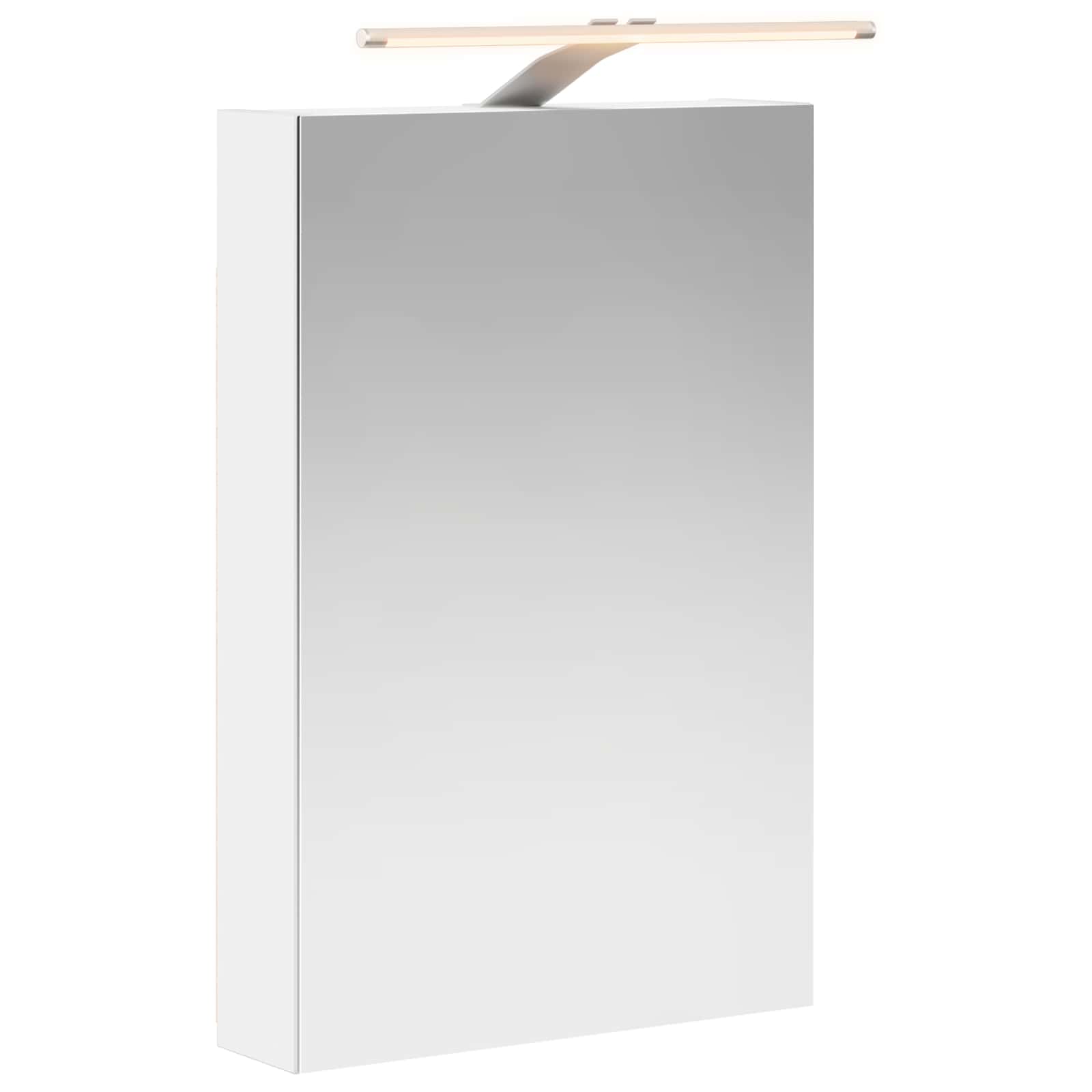 Badezimmerspiegelschrank Weiß 40 X 10,5 X 60,5 Cm Holzwerkstoff Vidaxl