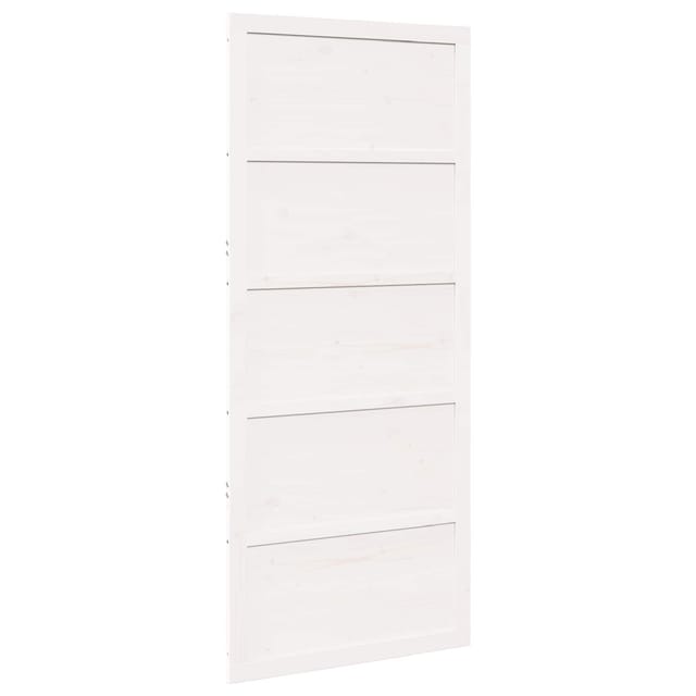 Scheunentür Weiß 80 X 2,5 X 208 Cm Massives Kiefernholz Vidaxl