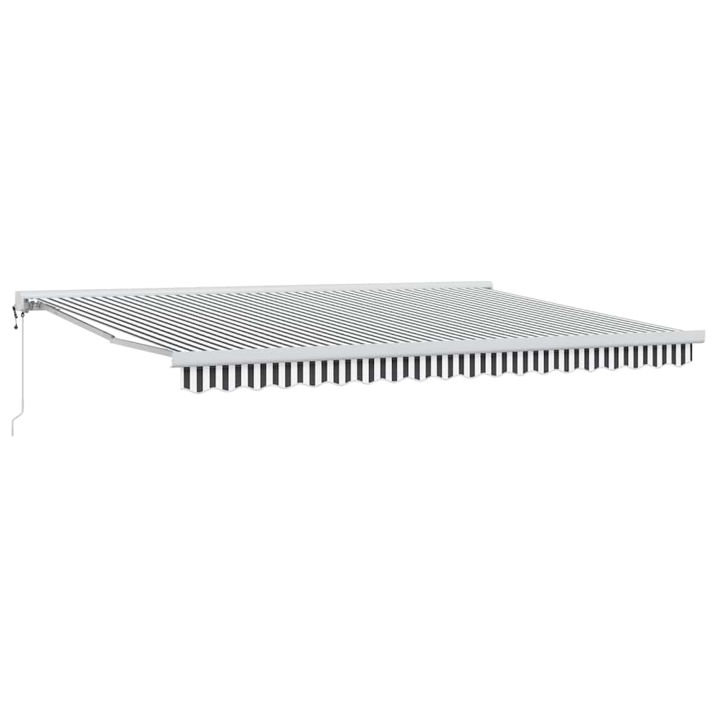 Maison Exclusive - Ausziehbare Markise Anthrazit Und Weiß 450 X 3