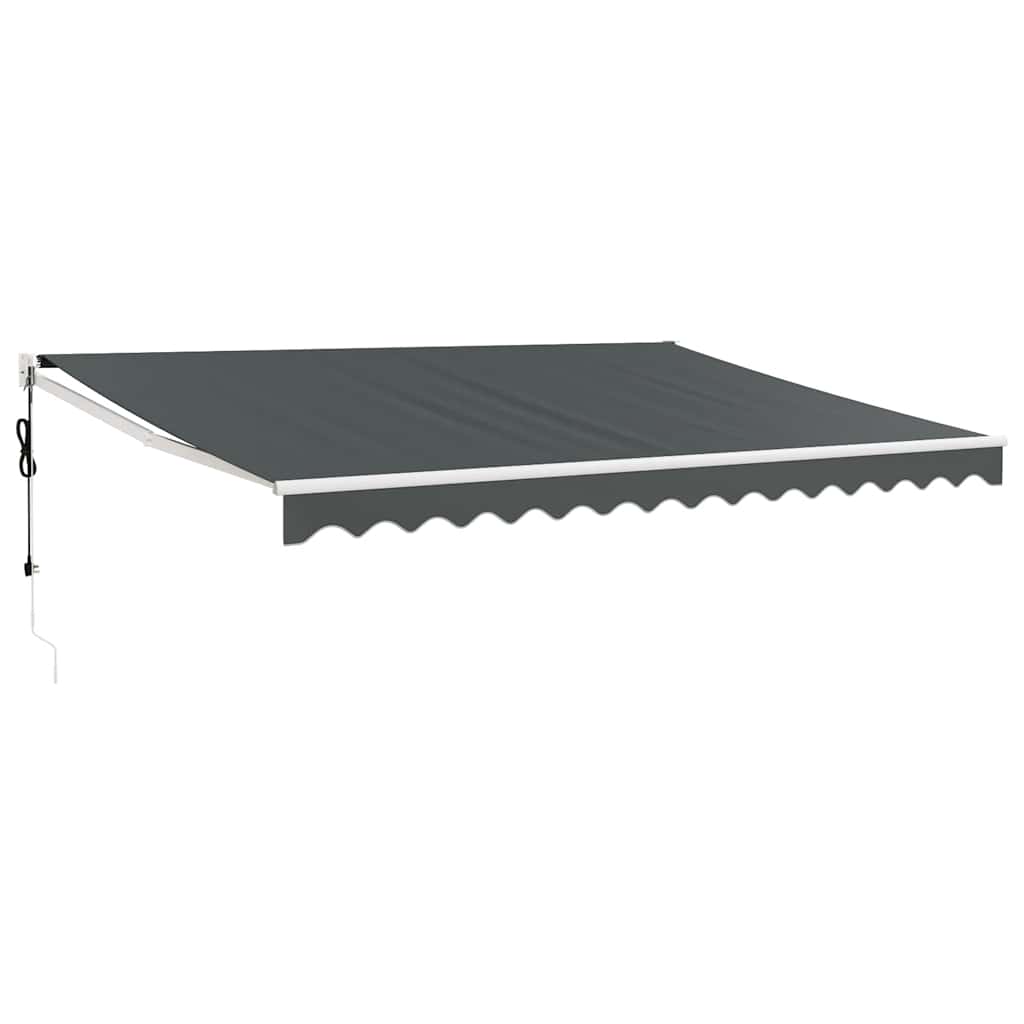 Maison Exclusive - Ausziehbare Markise Anthrazit Polyester Und Me