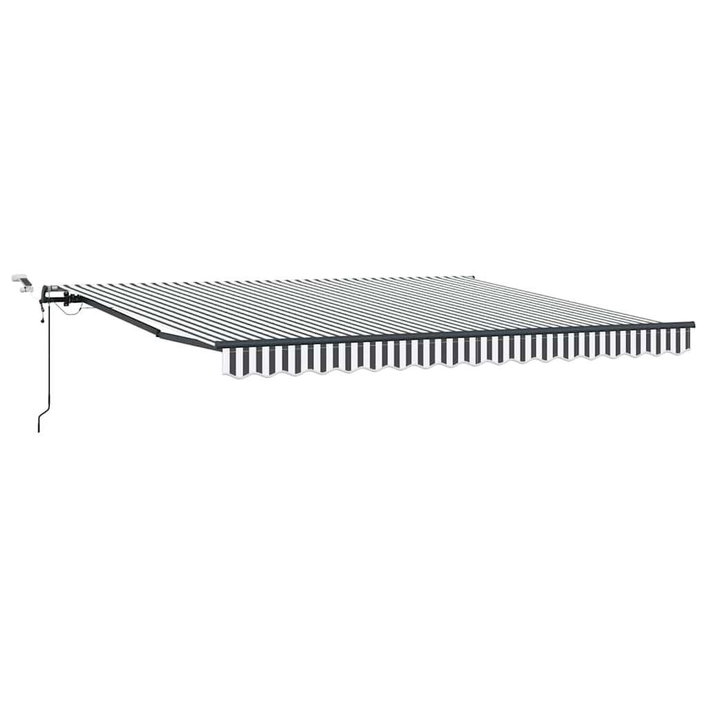 Maison Exclusive - Ausziehbare Markise Anthrazit Und Weiß 400 X 3