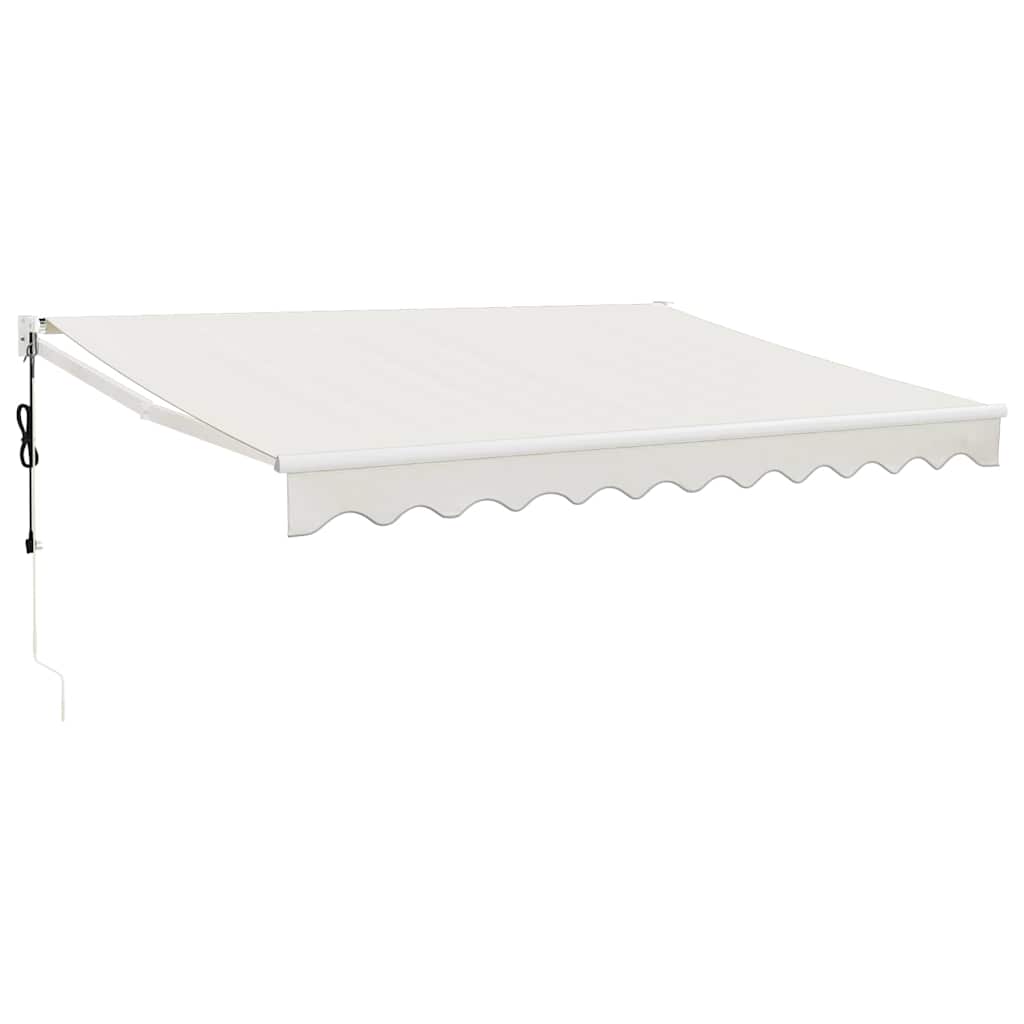 Maison Exclusive - Ausziehbare Markise Creme Mit Weißem Rahmen 3
